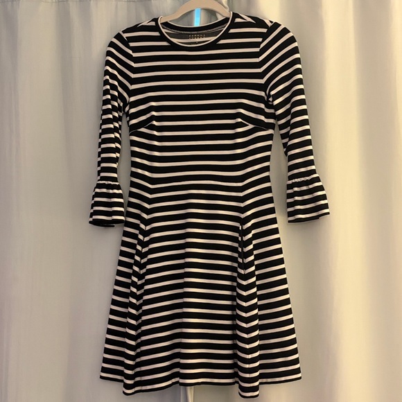 Kate Spade Broome Street Black White Striped Dress, size XS - Picture 3 of 10
